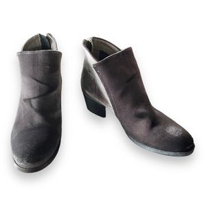 H by Hudson London Velvet Boots Apisi Grey Heeled Bootie Size 5